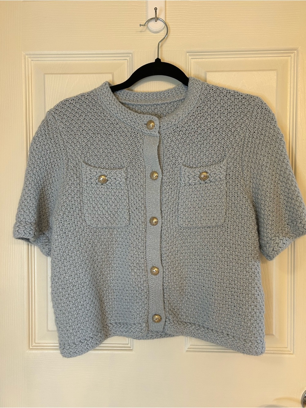 Goelia Light blue Short-Sleeve Knit top 6 (Bin A2-029)